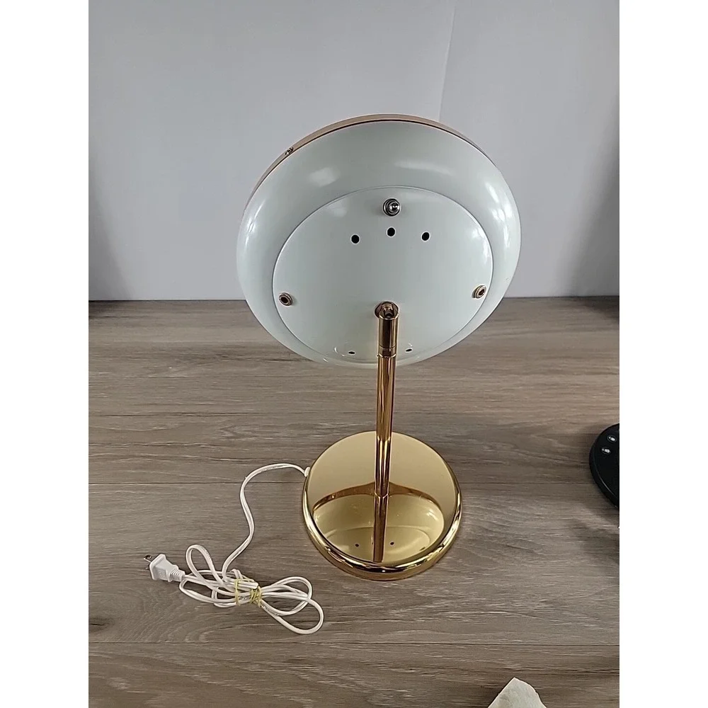 Underwriters Laboratories Makeup Mirror 3X Gold & White Portable Vintage
